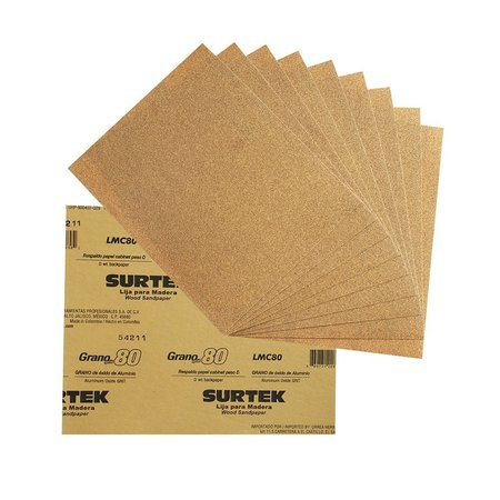 SURTEK Wood Sandpaper Cabinet Grit 80 LMC80